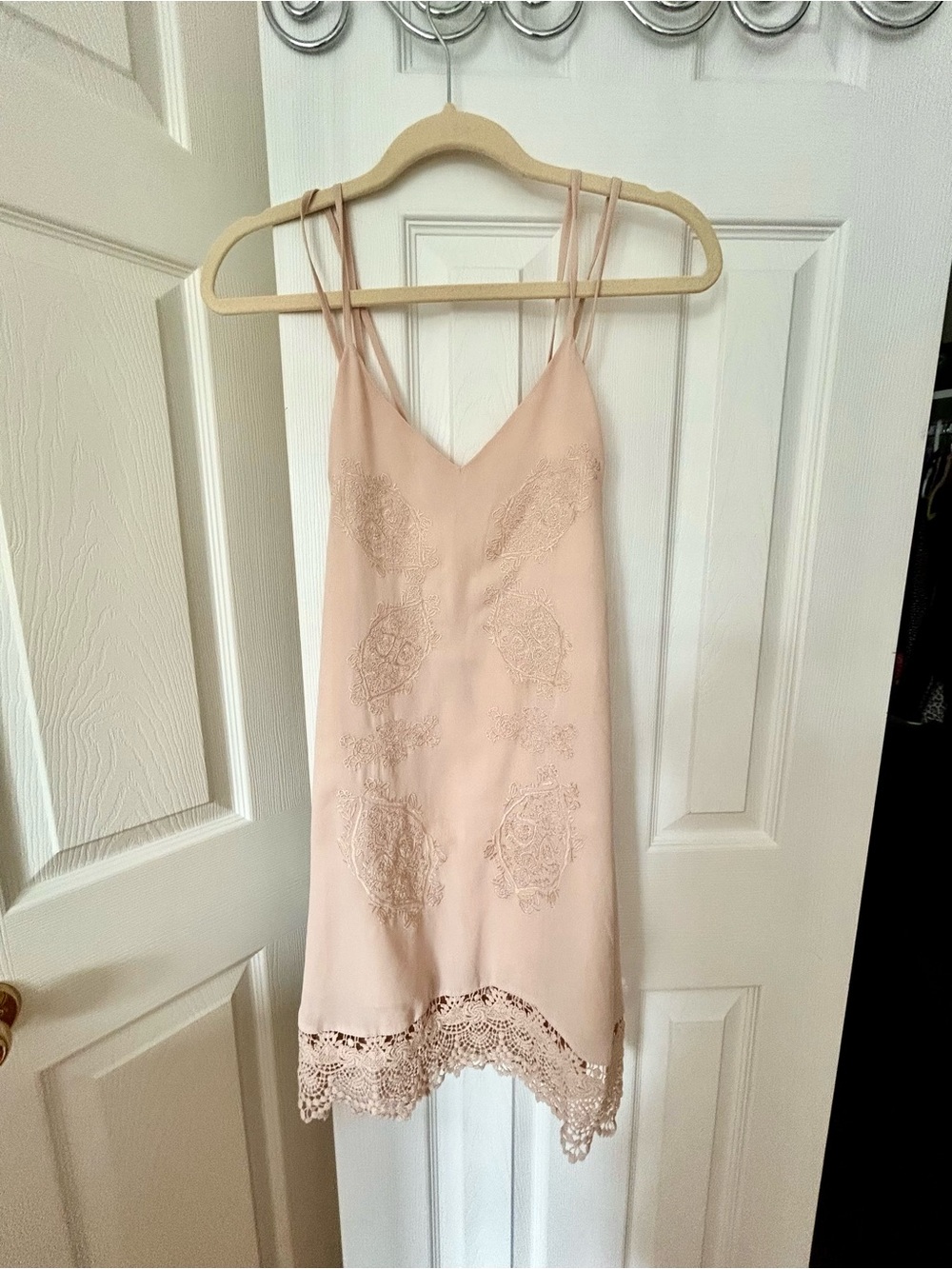 Forever 21 Blush Lace-Trim Slip Dress